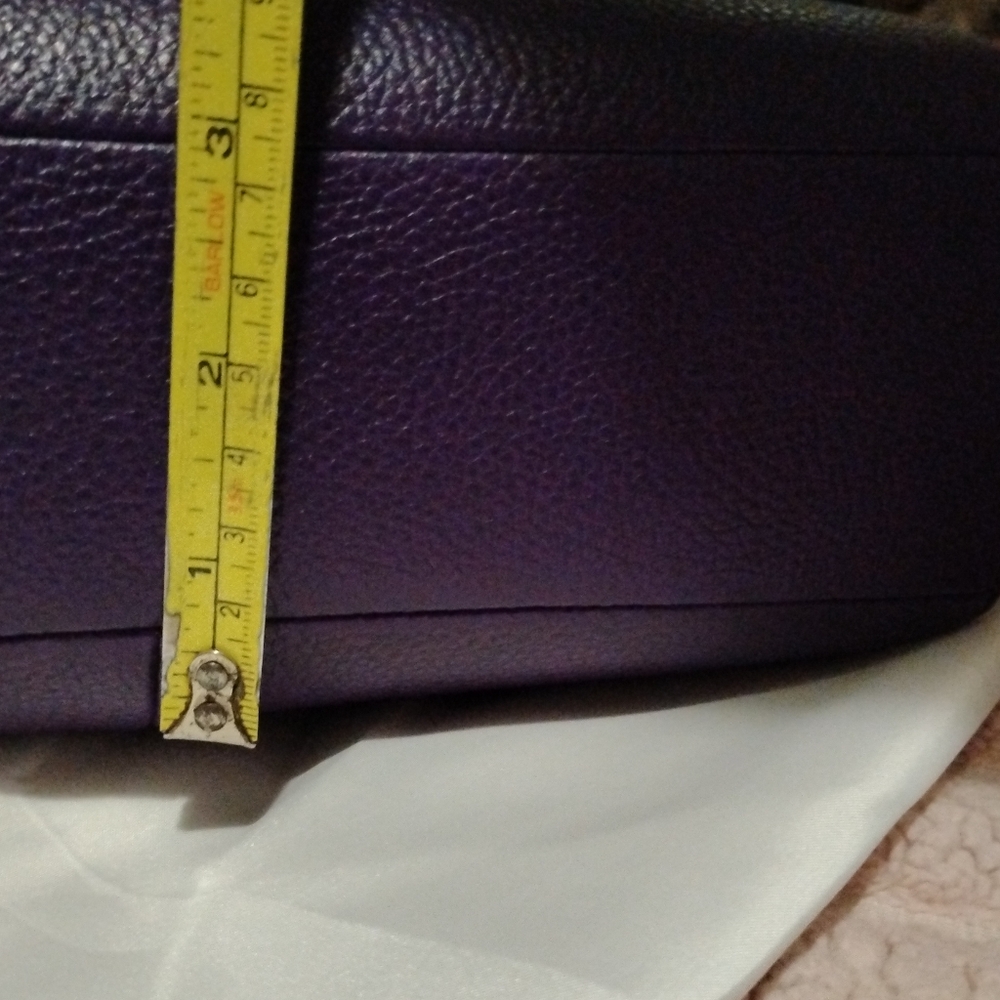 Coach Vibrant Purple Leather Satchel - Picture 12 of 14